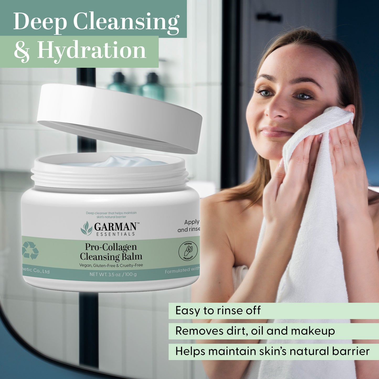 Cleansing Balm, Oil Cleanser for Face & Makeup Remover