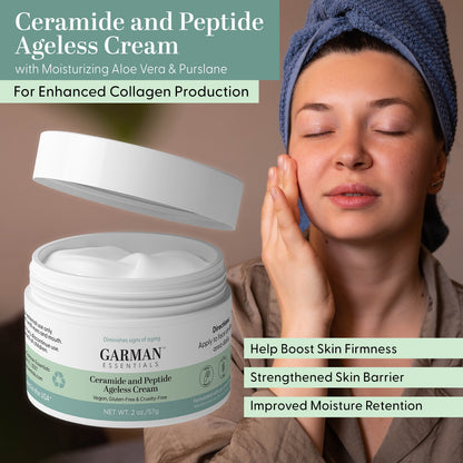 3-in-1 Bundle: Mineral Sunscreen Lotion SPF 33 1.7 fl oz, Vitamin C Serum for Face, Hyaluronic Acid 1 Fl Oz & Ceramide and Peptide ageless Cream 2 Fl Oz.