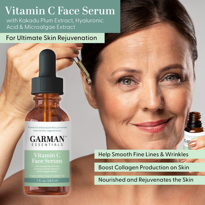 3-in-1 Bundle: Mineral Sunscreen Lotion SPF 33 1.7 fl oz, Vitamin C Serum for Face, Hyaluronic Acid 1 Fl Oz & Ceramide and Peptide ageless Cream 2 Fl Oz.